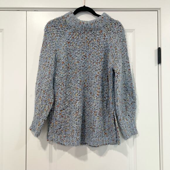Lou and‎ Grey Women's Chunky Sweater Wool Light Blue Multicolor Size XS - Picture 1 of 9